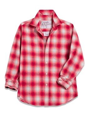 FRANK & EILEEN women Medium flannel shirt 100% cotton woven in Italy barry plaid